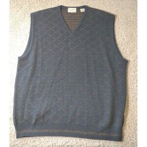 Collezione Dante Sweater Vest Mens Size Large Acrylic Wool Blend Cottagecore